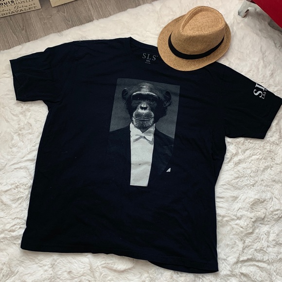 SLS Monkey in Tuxedo T-shirt, Size XXL - Picture 1 of 5